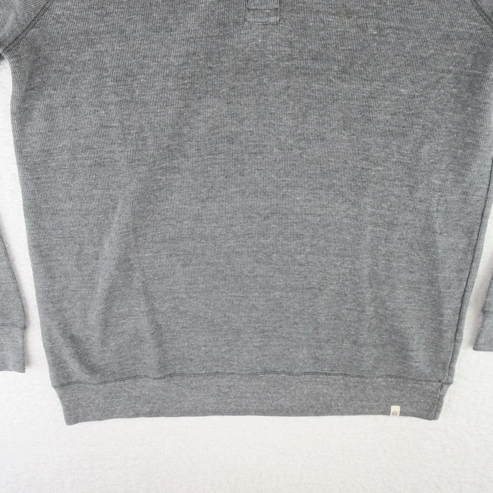 Adriano Goldschmied AG 1/4 Button Pullover Sweater Men's Medium Gray - Picture 4 of 9